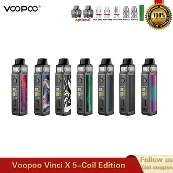 

Original VOOPOO VINCI X Pod Kit Powered by Single 18650 Battery Dual-coil System with 5.5ml Cartridge VS Vinci Kit Drag 2 Vape