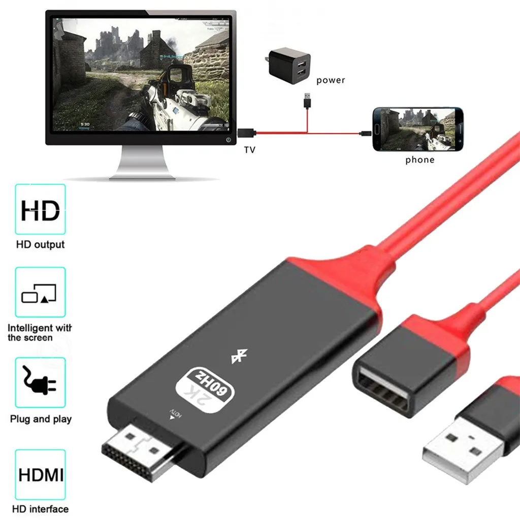 Универсальный USBC Micro USB кабель MODAO 2019 для HDMI 4K HDTV цифровой AV адаптер передачи