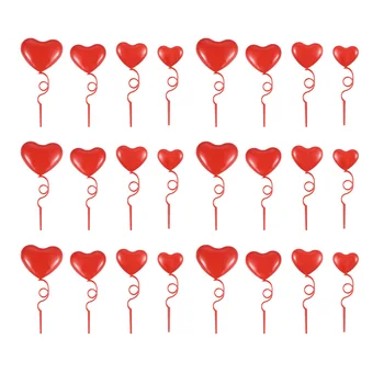 

32PCS Heart-shaped Cake Toppers Chic Festival Cake Decorative Plug Card Creative Love Heart Cake Topper for Wedding Birthday A30