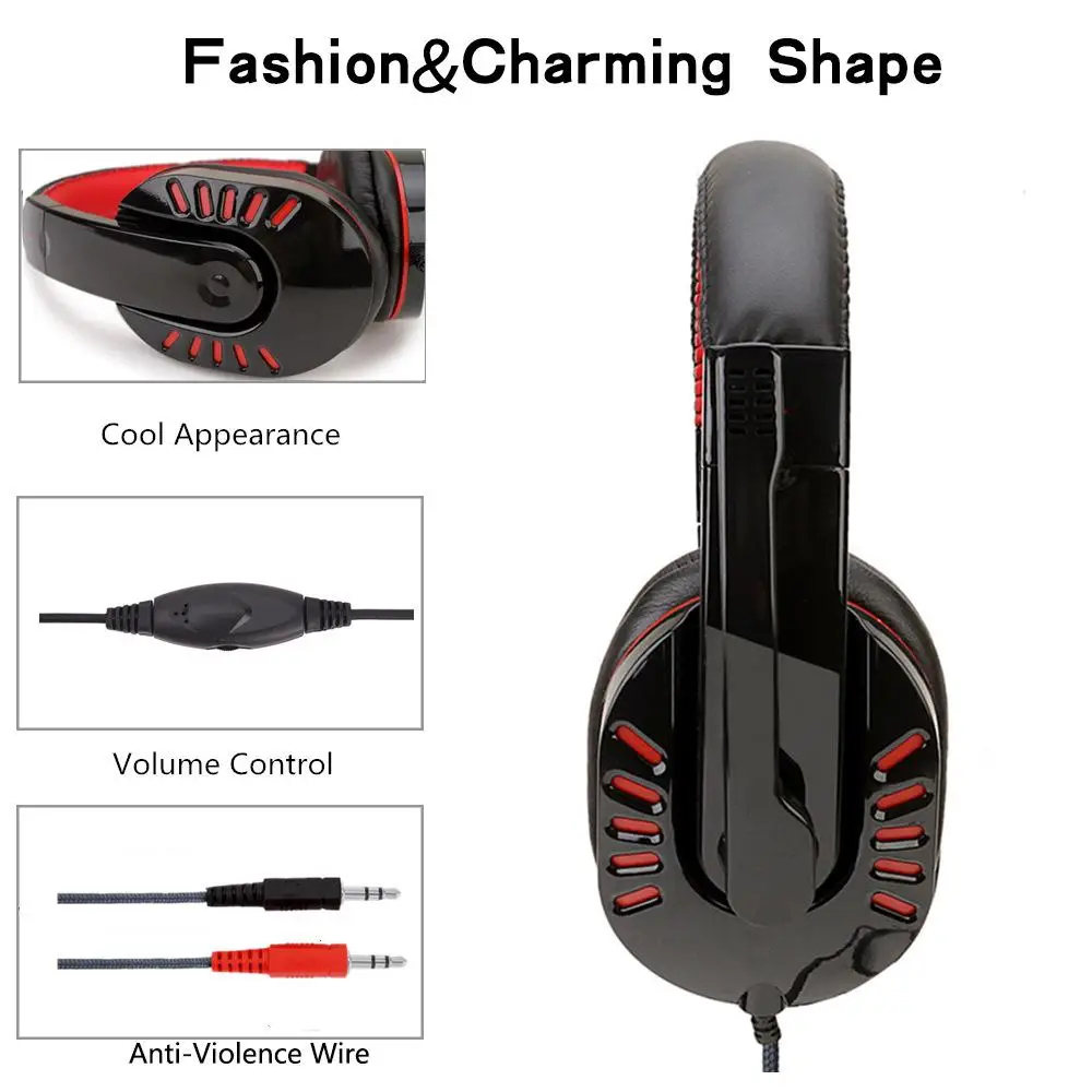 EastVita SY755MV Fashion Wired Gaming Headset Earphone for Computer
