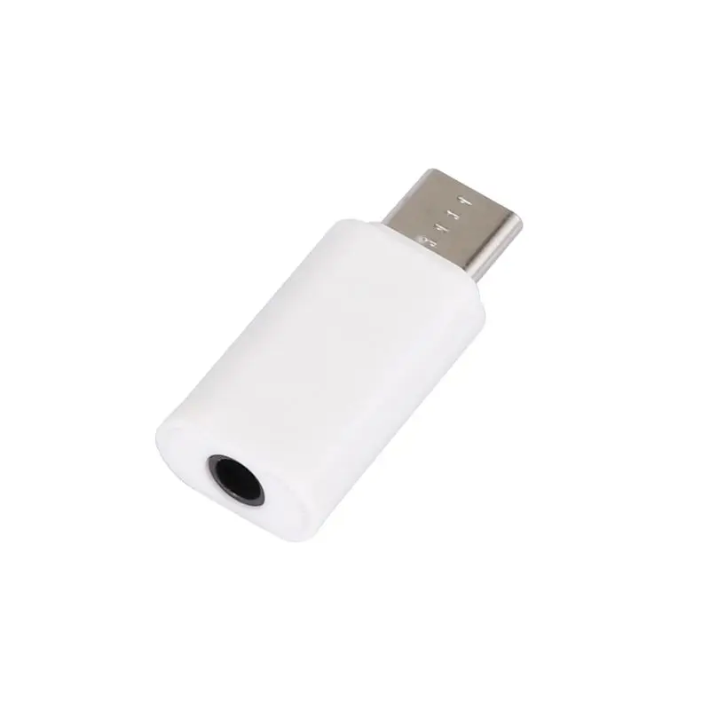 Мини Портативный USB C type C штекер 3,5 мм Женский Разъем для наушников аудио адаптер стерео наушники гарнитура конвертер для Xiaomi huawei - Цвет: Белый