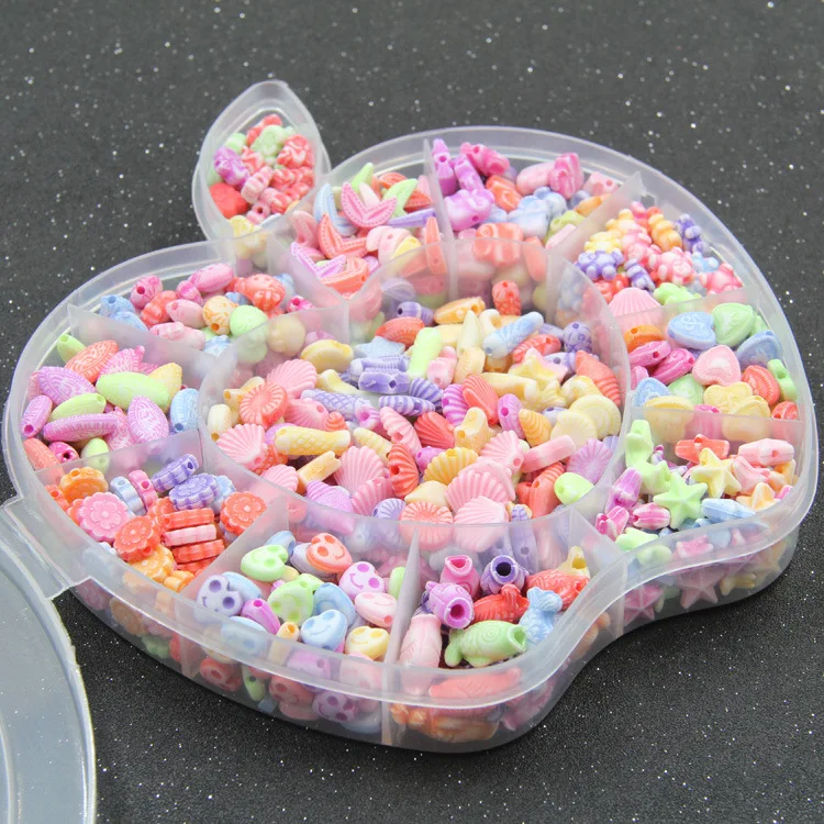 

Acrylic Apple Toy shui xi zhu CHILDREN'S Ornaments Handmade DIY Gift Box Loose Beads Early Education Training Educational