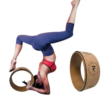 

Wood Cork Yoga Wheel Gym Fitness Yoga Circles Pilates Wheels For Back Bends Tight Muscles Training Tools