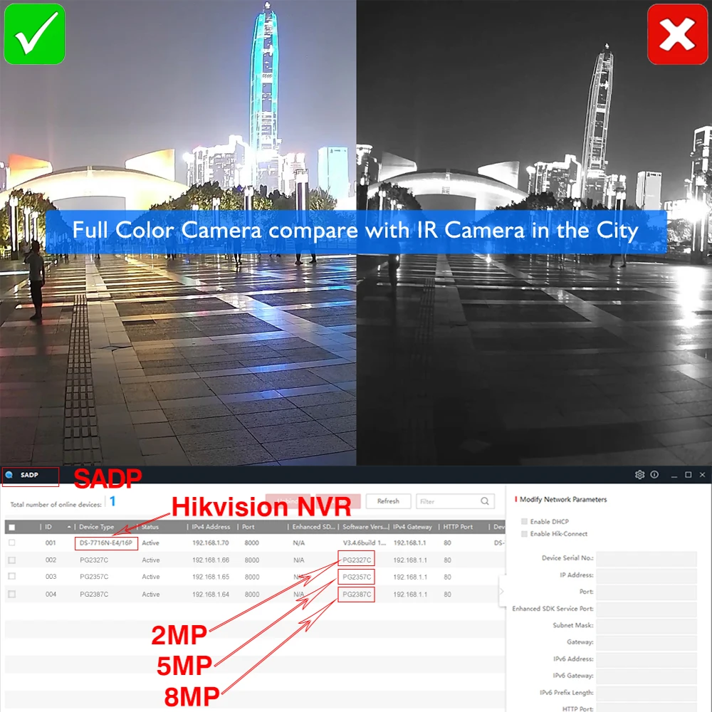 Hikvision совместимая цветная Vu 5MP купольная POE ip камера 8MP домашняя видеонаблюдения
