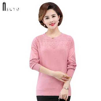 

ASLTW Women Sweater New Autumn Winter Pullover Knitwear Long Sleeve High Elasticity Pull Femme Sweater Women