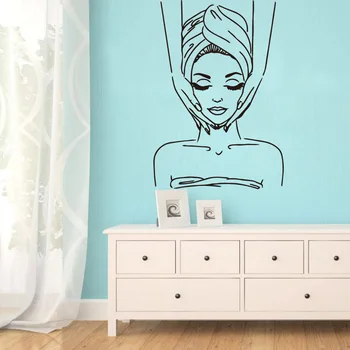 Online Cartoon Schönheit Salon Pvc Wand Abziehbilder Wohnkultur Für Kinder Zimmer Home Wandbild Party Decor Tapete Kommerziellen Aufkleber
