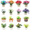 1PC Simulation Potted Plants 1:12 Dollhouse Miniature Green Plant In Pot Furniture Home Decor Accessories 1