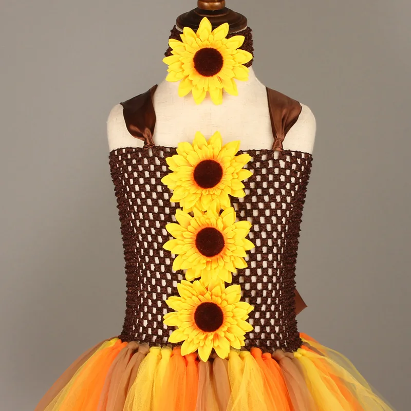 Fairy Sunflower Tutu Dress with Crochet Unilovers