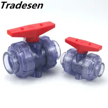 I.D 20-63 мм ПВХ шаровой обратный клапан высокого качества UPVC Глобус аквариумный клапан аквариум Сад Орошение шаровой кран пластмассовый