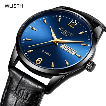 

Brand Military Fashion Men Watches Luxury Leather Band Date Analog Week Luminous Quartz Men's Wrist Watches Relogio Masculino