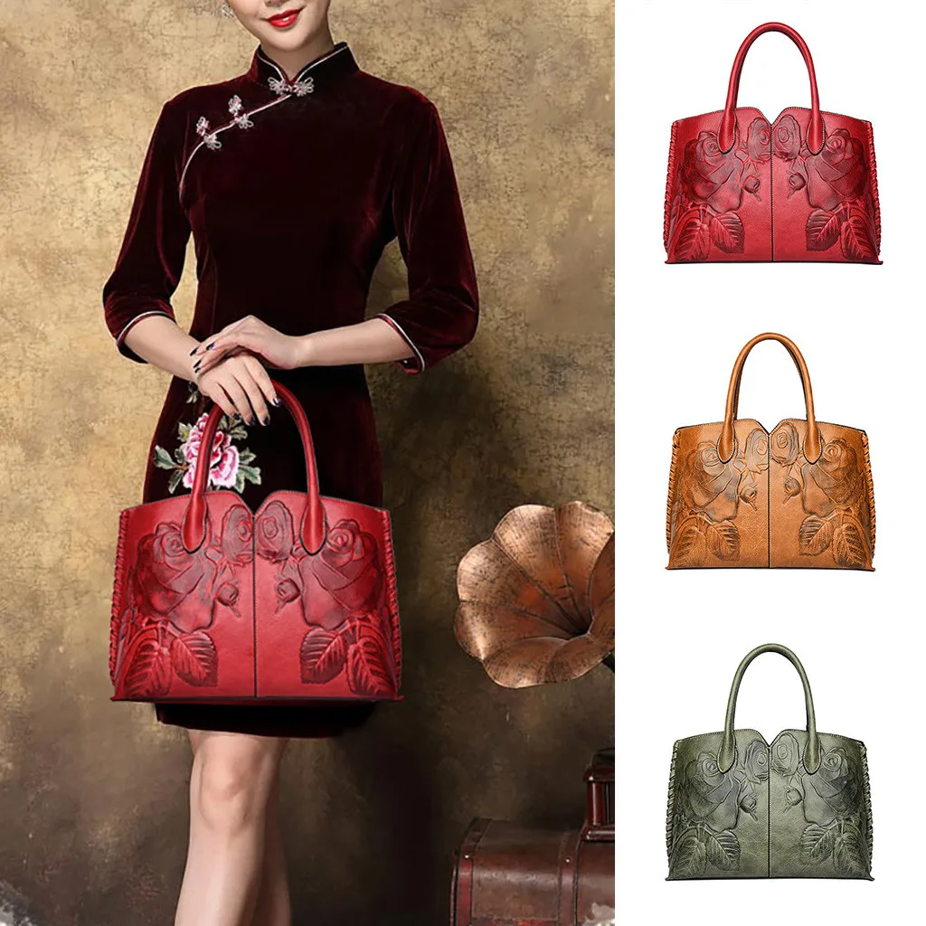 

bag For women 2019 High Quality Fashion Retro Three-dimensional Embossing Folk-custom Shoulder Bag #40