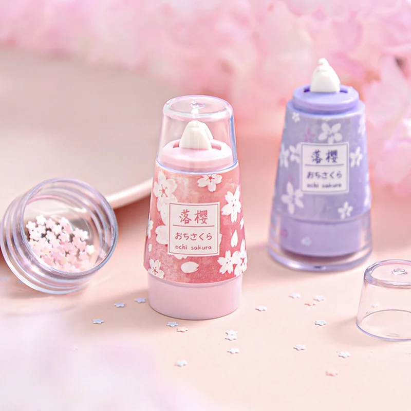 

5mmx6m DIY Correction Tape with Flower Color Painting Sequins Adhesive Paper Tape Refills Scrapbooking Deco Office Stationery