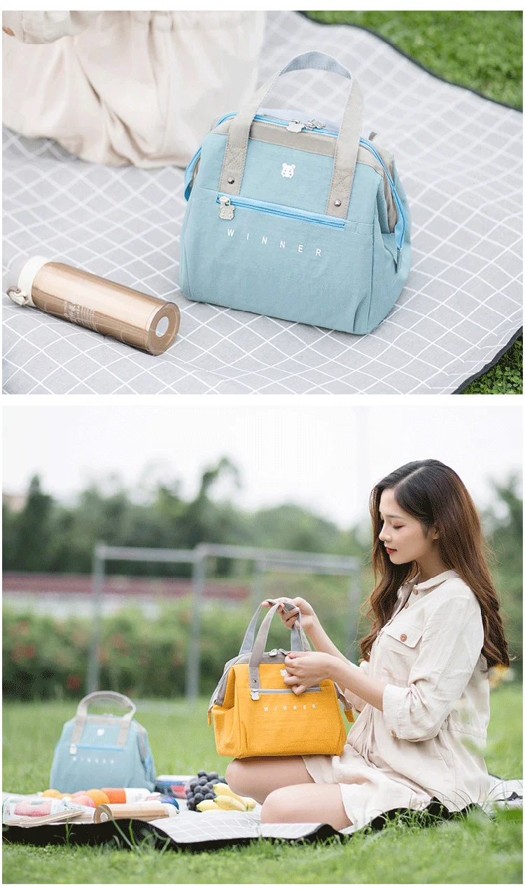 Portable Lunch Bag New Thermal Insulated Lunch Box Tote Cooler Bag Bento Pouch Lunch Container School Food Storage Bags Portable Lunch Bag New Thermal Insulated Lunch Box Tote Cooler Bag Bento Pouch Lunch Container School Food Storage Bags