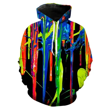 

psychedelic hoodie men 3d print hoody/shirts/pants harajuku casual shorts funny streetwear hip hop colorful paint sweashirts