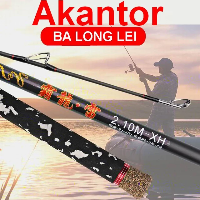 ZZ222 Tip Dia. 3mm Snakehead XH Super Powerful Casting Fishing Rod 2.1M  2.28M 2.4M Carbonfiber Bait 30-150g