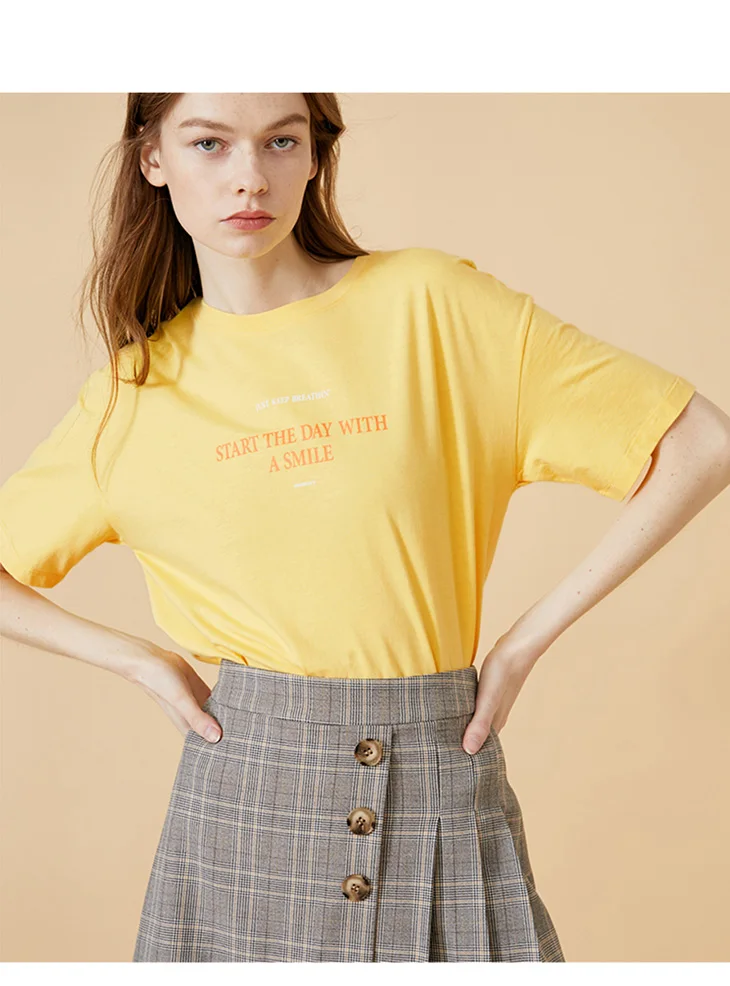 ONLY Women's Letter Print Short-sleeved T-shirt | 120101578
