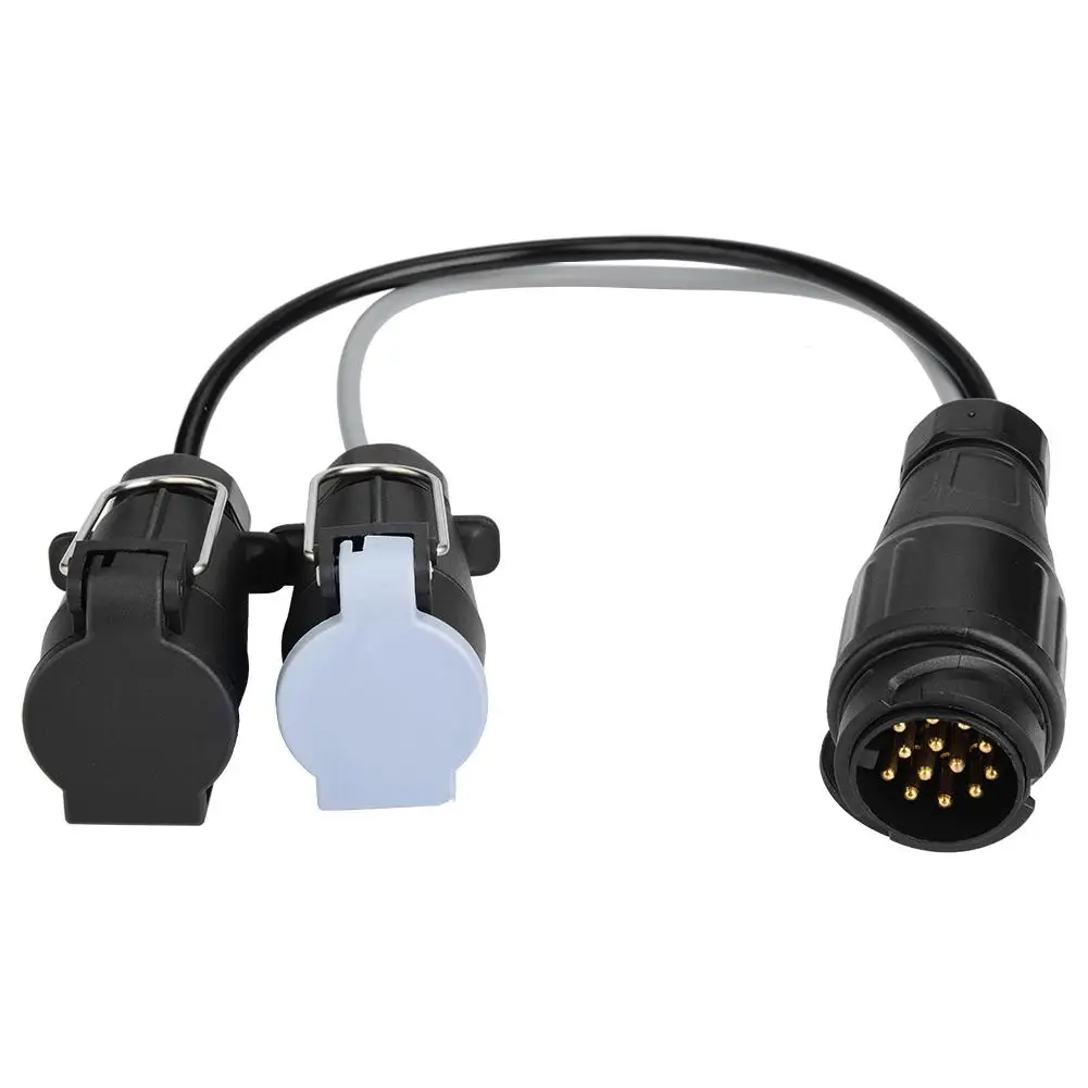 12V 13Pin для 7Pin N& S штепсельная розетка в трейлере конвертер для прицепа караван Пластик+ ПВХ+ латунь