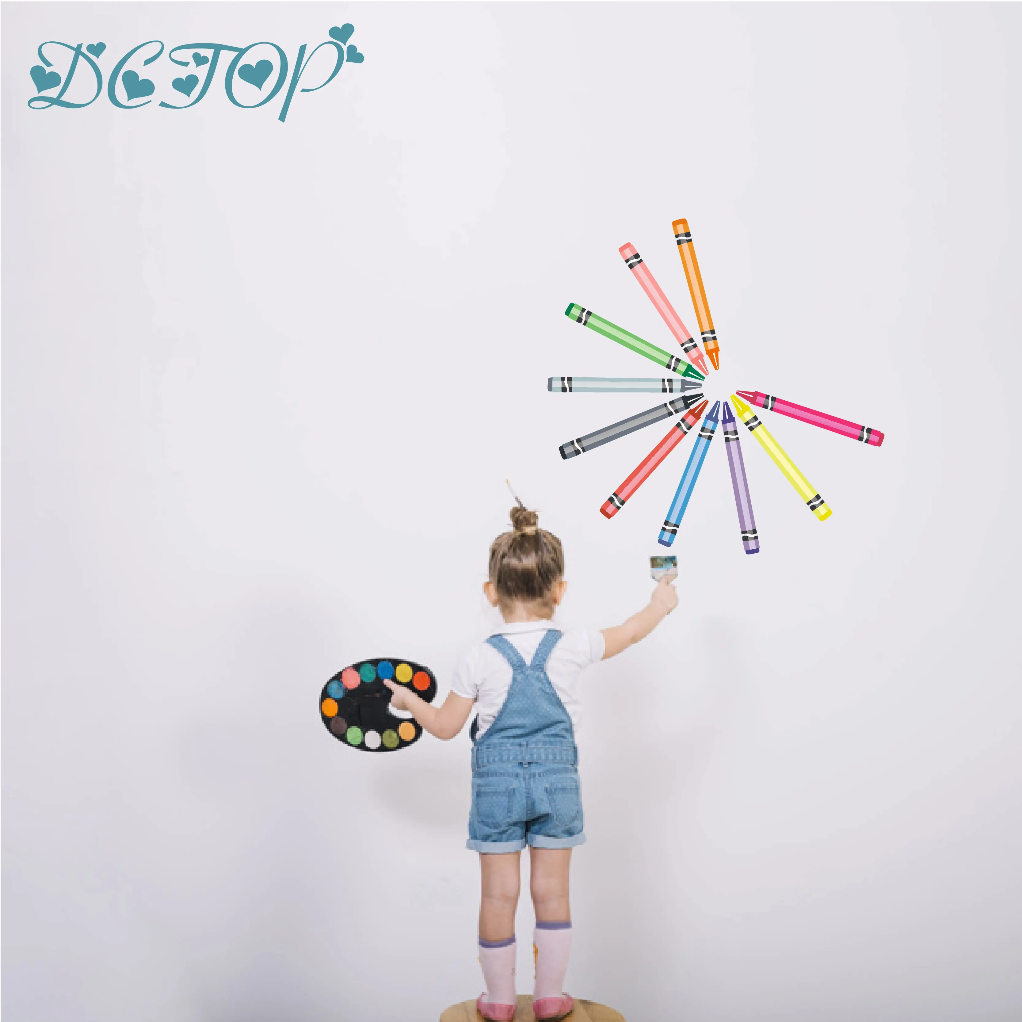 

Crayon Wall Decals Set Of 10 Coloring Crayons Colorful Stickers Kids Room Children Bedroom Nursery School Classroom Art Murals