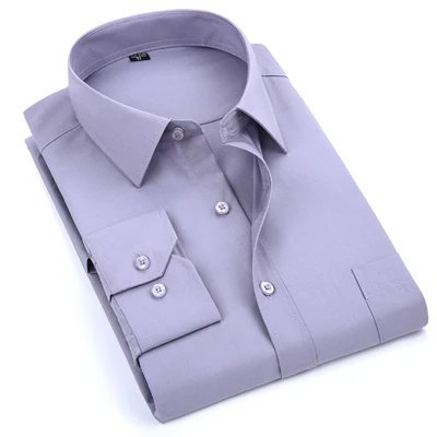 VISADA JAUNA 2019 Men's Casual Shirt Long-Sleeved Chest Pocket Camisa Masculina Slim Fit Business Big Size Shirts For Male 4XL VISADA JAUNA 2019 Men's Casual Shirt Long-Sleeved Chest Pocket Camisa Masculina Slim Fit Business Big Size Shirts For Male 4XL