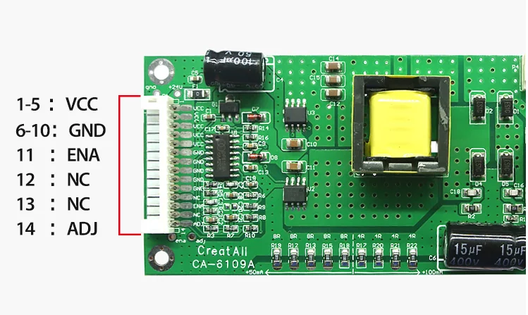 CA-6109 LED LCD TV Boost, placa de corriente constante, controlador de puente completo, retroiluminación, placa de alto voltaje, 10-65 pulgadas, nuevo, CA-6109A