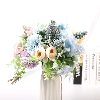 

1 bundle Bride Bridesmaid holding flowers Artificial flower Wedding Road guide decoration flowers DIY home vases decor scrapbook