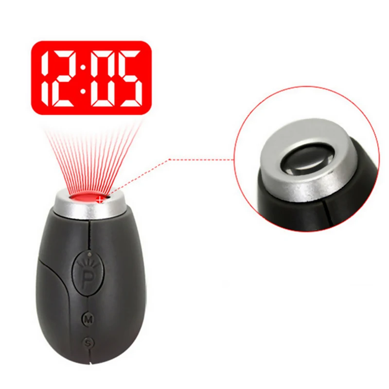

1 Pcs Alarm Clock Cute Alarm Clock Portable Digital Time Projection Clock Mini LED Watch Night Light Projector Flashlight