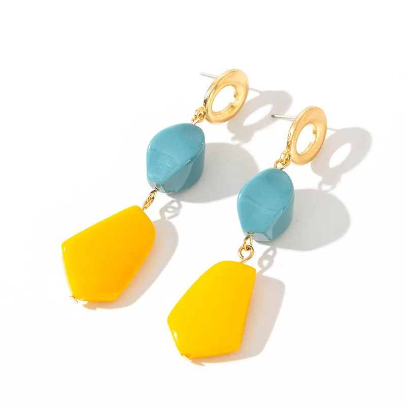 Drop Earrings for Women Trend Summer Korean Design Geometric Flower Heart Ear Creative Sweet Wedding Jewelry drop earrings geometric earrings