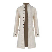 Oeak мужской тонкий однобортный Длинный блейзер стоячий воротник винтажная одежда лоскутные куртки плюс размер готический Блейзер masculino