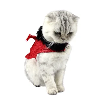 

Jizizi Pet Supplies Dog Clothes Performing Costumes Holiday Warm Halloween Shiny Little Devil Tail Cloak