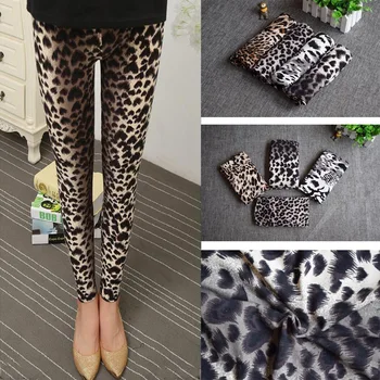 

Spring Slim Leopard Print Stretch Nine-point Leggings Of Camouflage Womans Clothing Fashionable Sport Clothes