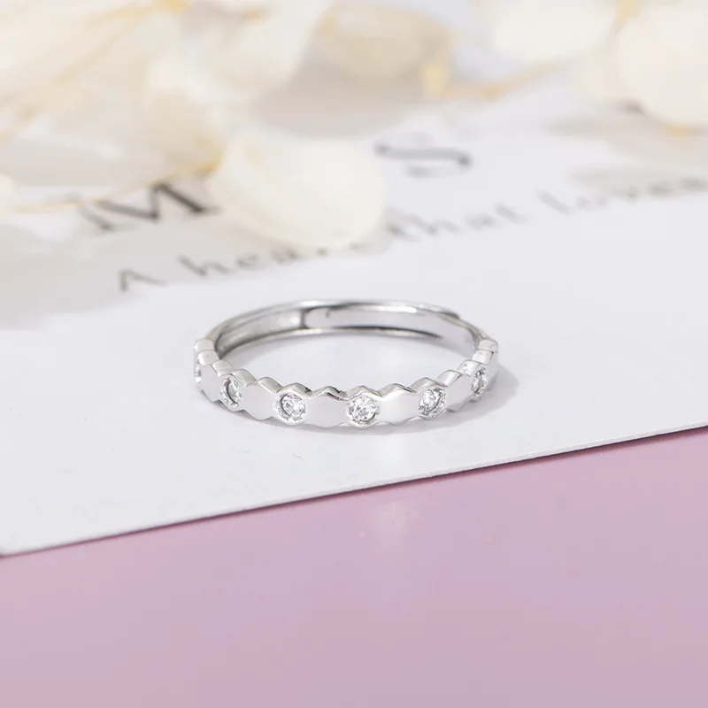 

YSH new 100% 925 sterling silver original design wave zircon ring for woman engagement & wedding & anniversary DIY jewelry gifts