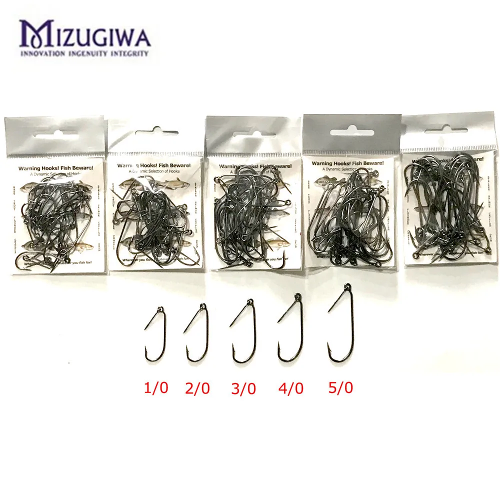 25pcs Weedless Barbed Fishing Hook Size 1/0-5/0 High Carbon Steel Bass  Single Hook For KH Fishing Soft Plastic Bait Lure Holder - AliExpress