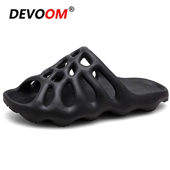 

2020 Summer Unisex Sneakers Beach Slippers Men Fashion Slides Indoor Woman Slippers Non-Slip Sandals Men Casual Home Shoes EU 46