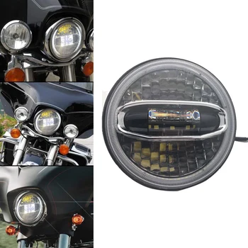 

Yait 1pcs 7 Inch Headlight LED Halo High Low Beam DRL for Jeep Wrangler Jk TJ FJ Hummer Trucks Motorcycle Street Glide Fatboy