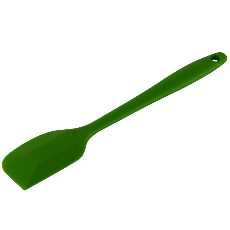 Силиконовая лопатка для выпечки скребок крем масло обрабатывается торт металлическая кулинарная лопатка Миксер для крема для торта масляная щетка - Цвет: Green-DGGJ031