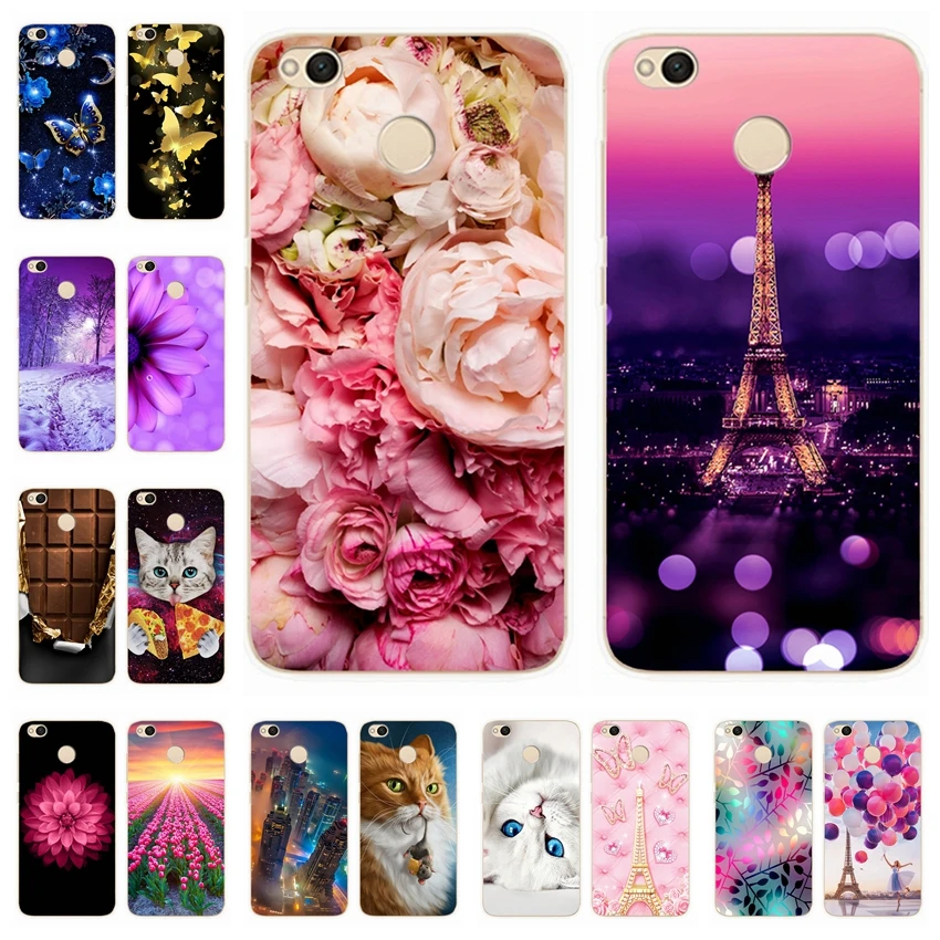 Phone Case for Xiaomi Redmi 4X 5.0&quot Cute Cat Lion Panda transparent Silicon Soft TPU Back Cover Redmi4X 4 X |