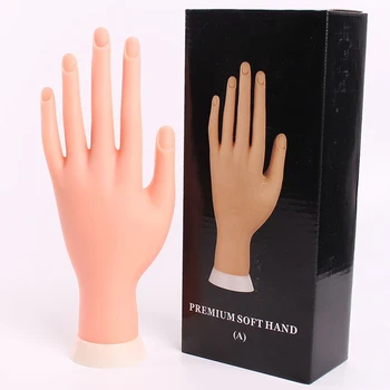 

Bendable Table Mount Soft Manicure Practice Model Nail Art Training Faux Hand Re-usable Practice Hand Mannequin Nail Design