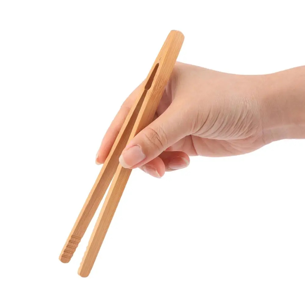 2pcs/lot Bamboo Food Tongs Kitchen Utensils Buffet Cooking Tools Anti Heat Bread Clip Pastry Clamp Barbecue Kitchen Tongs