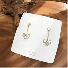 Корейская Мозаика Кристалл Любовь цветок серьги сережки в виде ракушек Модные женские сережки Винтаж гипоаллергенно для женщин ювелирные изделия