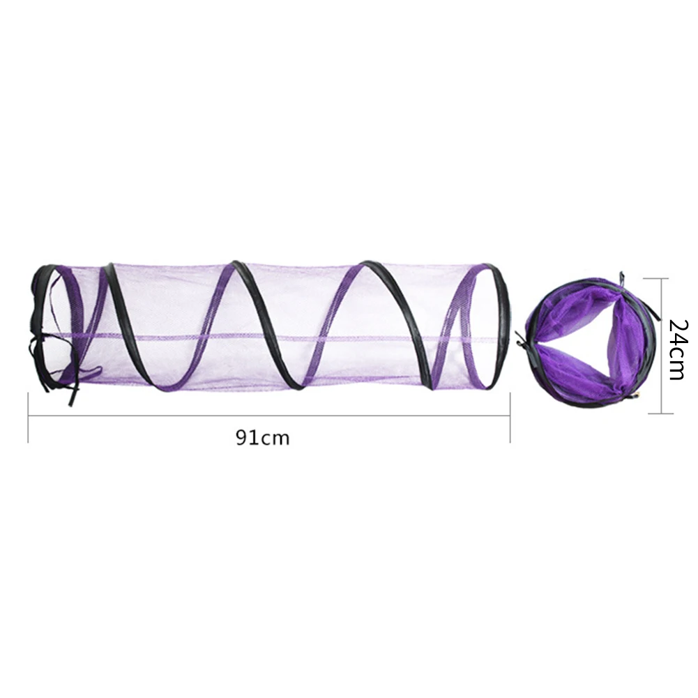 Play Funny Cat Tunnel Non Toxic Durable Mesh Pet Toys Playground Scratch-resistant Zipper Design Foldable Outdoor Breathable