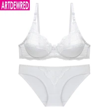 Женский бюстгальтер, трусики, отделенный ультра тонким прозрачным кружевом, бюстгальтер с принтом, сексуальный комплект бюстгальтер, комплект нижнего белья