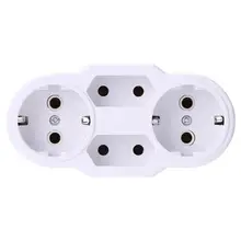 

European Type Conversion Plug 1 TO 4 Way Socket Adapter EU Standard Power Adapter Socket 1 to 4 Port EU Plugs Converter