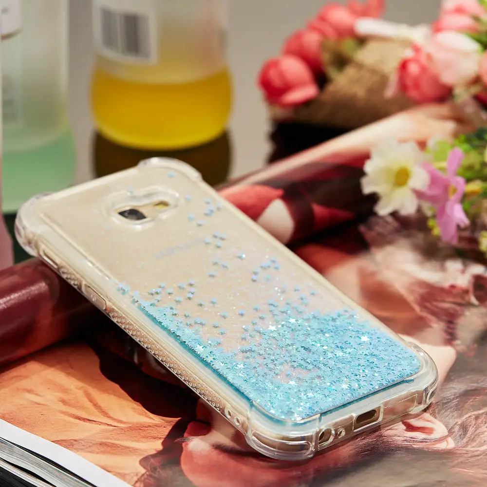 Для Samsung Galaxy A5 2017 милый Блестящий динамический жидкий мягкий силиконовый бампер