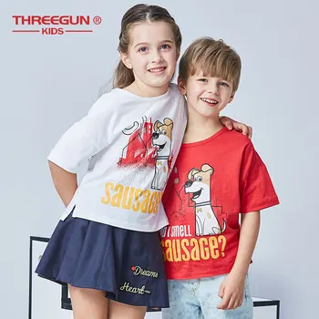 

THREEGUN X The Secret Life of Pets Children T-Shirt Cotton Tee for Kids Boys Girls Breathable Soft T Shirt Kids Summer Top