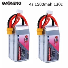 Conector recarregável da tomada xt60 da bateria de gaoneng gnb 4S 1550mah 14.8v 130c/260c lipo para rc modelos quadro multicopter accs