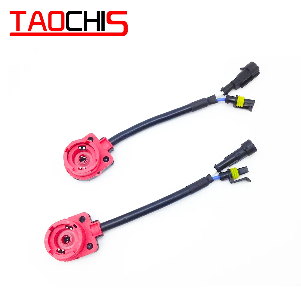 

2 pcs TAOCHIS D2S D2R D4S D4R AMP Socket Wire Harness Car Light Replace Upgrade Head light HID Xenon Bulb