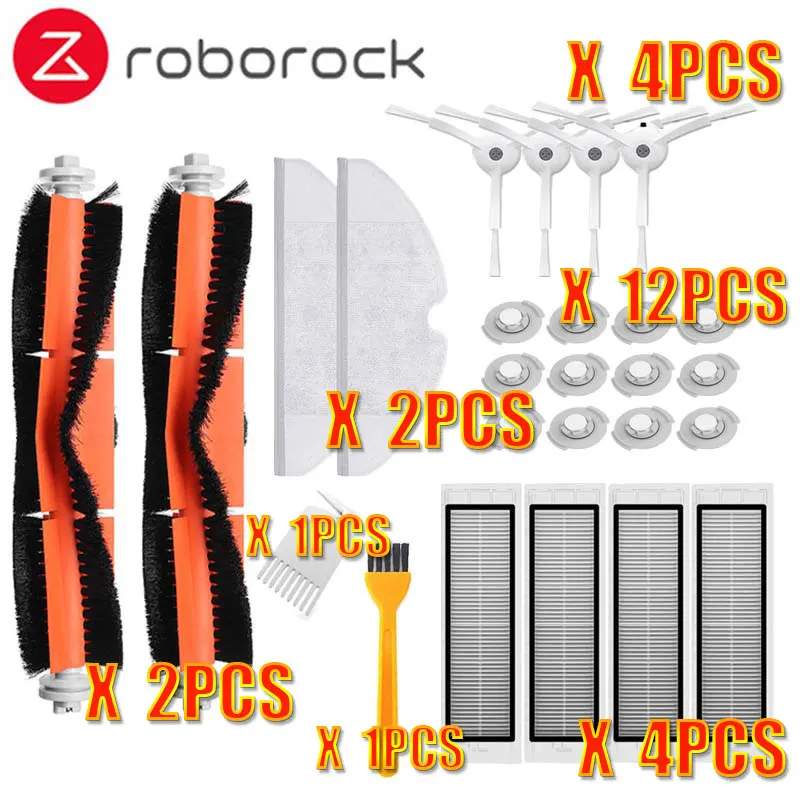 Новая основная щетка hepa фильтр, боковая щетка, тряпка для швабры, контейнер для пыли, контейнер, набор фильтров для Xiaomi mijia roborock s50 s51 roborock 2 - Цвет: 26pcs