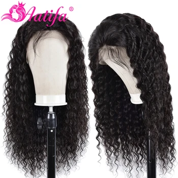 

Brazilian 13x4 Lace Front Human Hair Wigs Deep Wave Human Hair Wigs For Black Women Pre-plucked Lace Front Wig Aatifa Hair