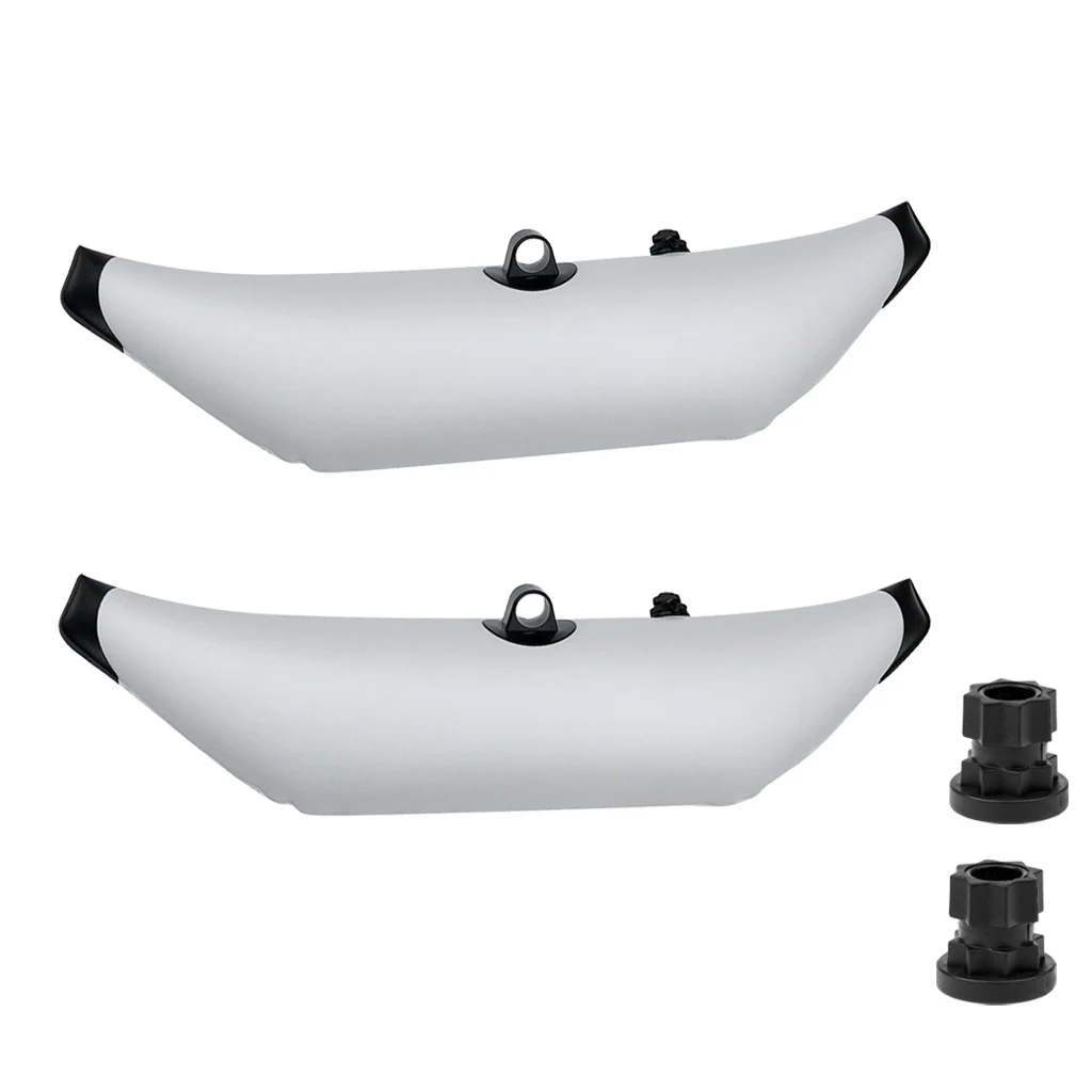 Kayak Canoe     Fishing 2x Inflatable Outrigger Stabilizer & 2 Track Adapter