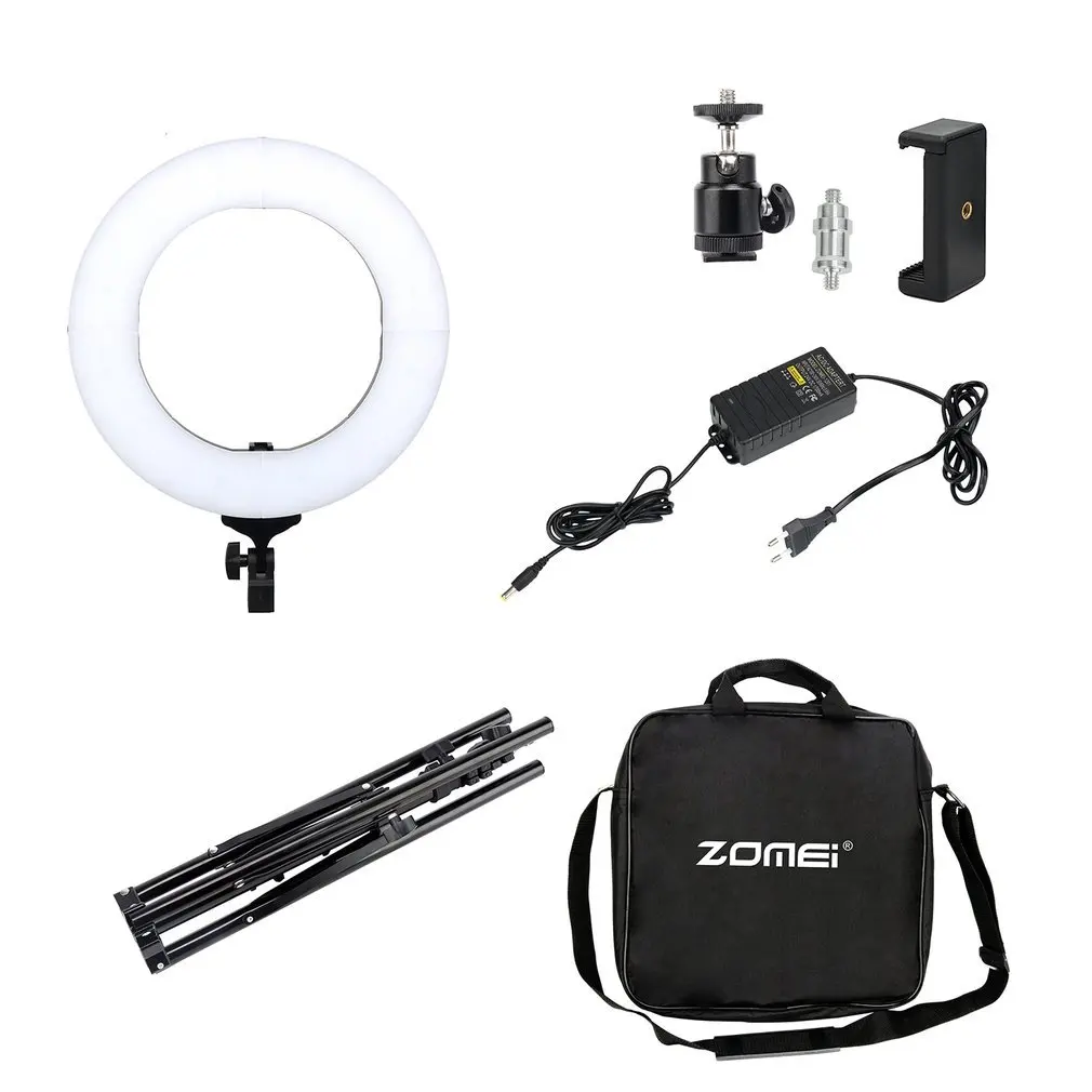 

Zomei Dimmable Photography Photographic Studio Ring Light 14'' 18'' LED Lighting Makeup For Live Broadcast Video US EU Plug